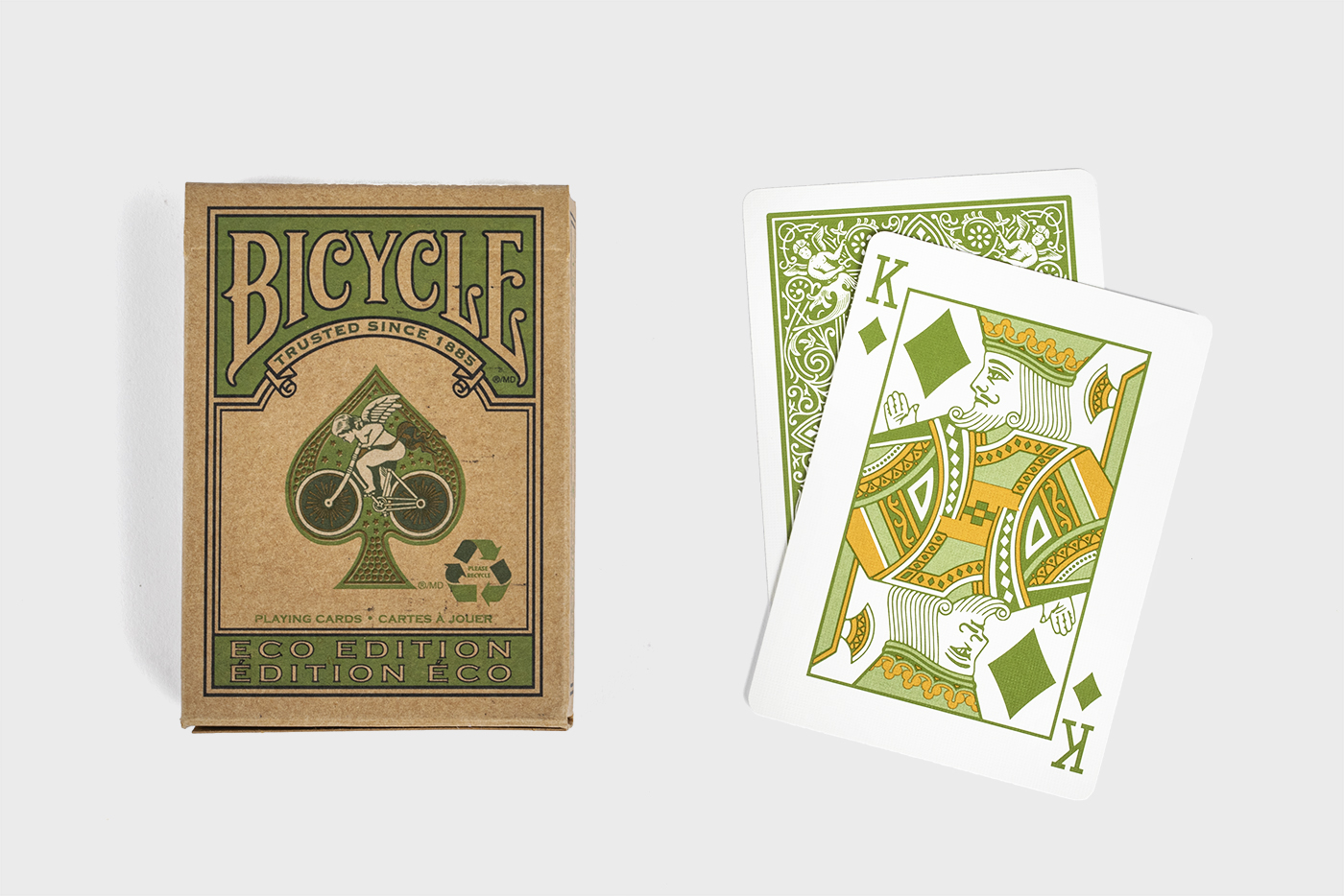 Eco deck cards from Bicycle Playing Cards. A Packed with Purpose Impact Partners.