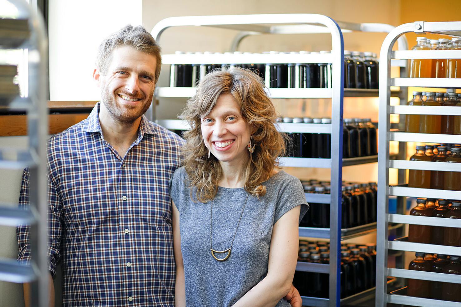 Clare and Matt Stoner Fehsenfeld, founders of Quince & Apple