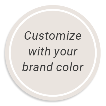 Customize with your brand color