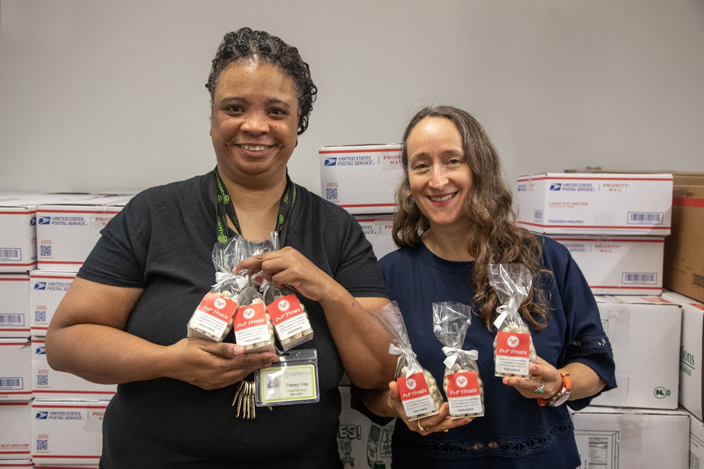 Leeatt Rothschild and A Safe Haven PwP Treats team leader Tracy