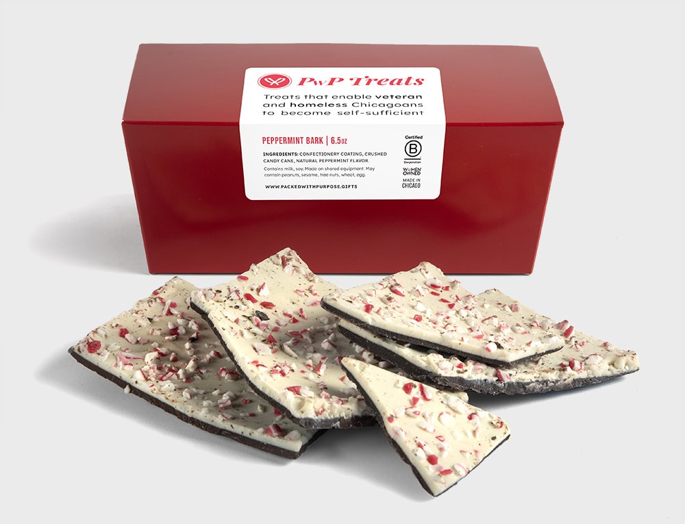 Peppermint bark gift box