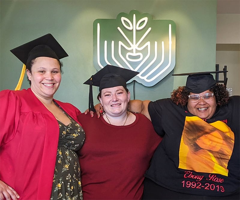Graduates of the Women's Bean Project program