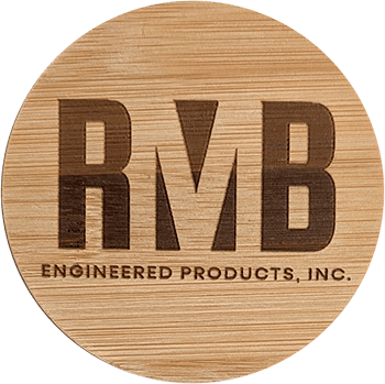 Coaster with a laser etched company logo