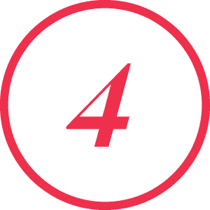 Number 4 inside a red circle