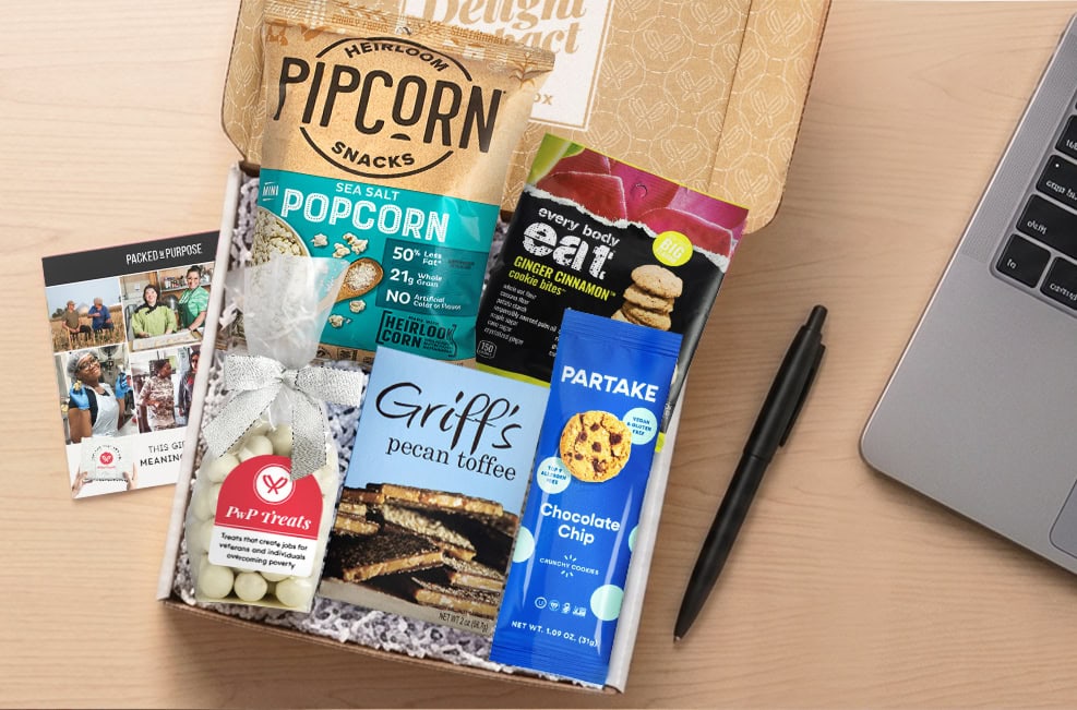 Employee gift on an office desk