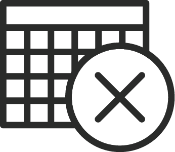 Free cancellation calendar icon