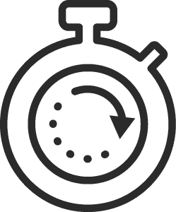 Fast processing stop watch icon