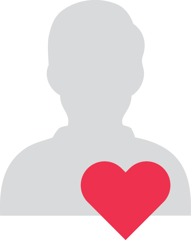 Icon of a figure with a heart showing they feel valued